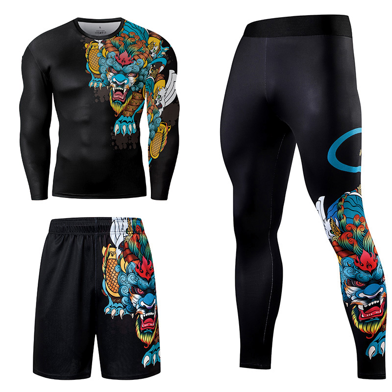 2/3PCS Men Jiu jitsu Tracksuit – обзор и цена Compression Long Pant