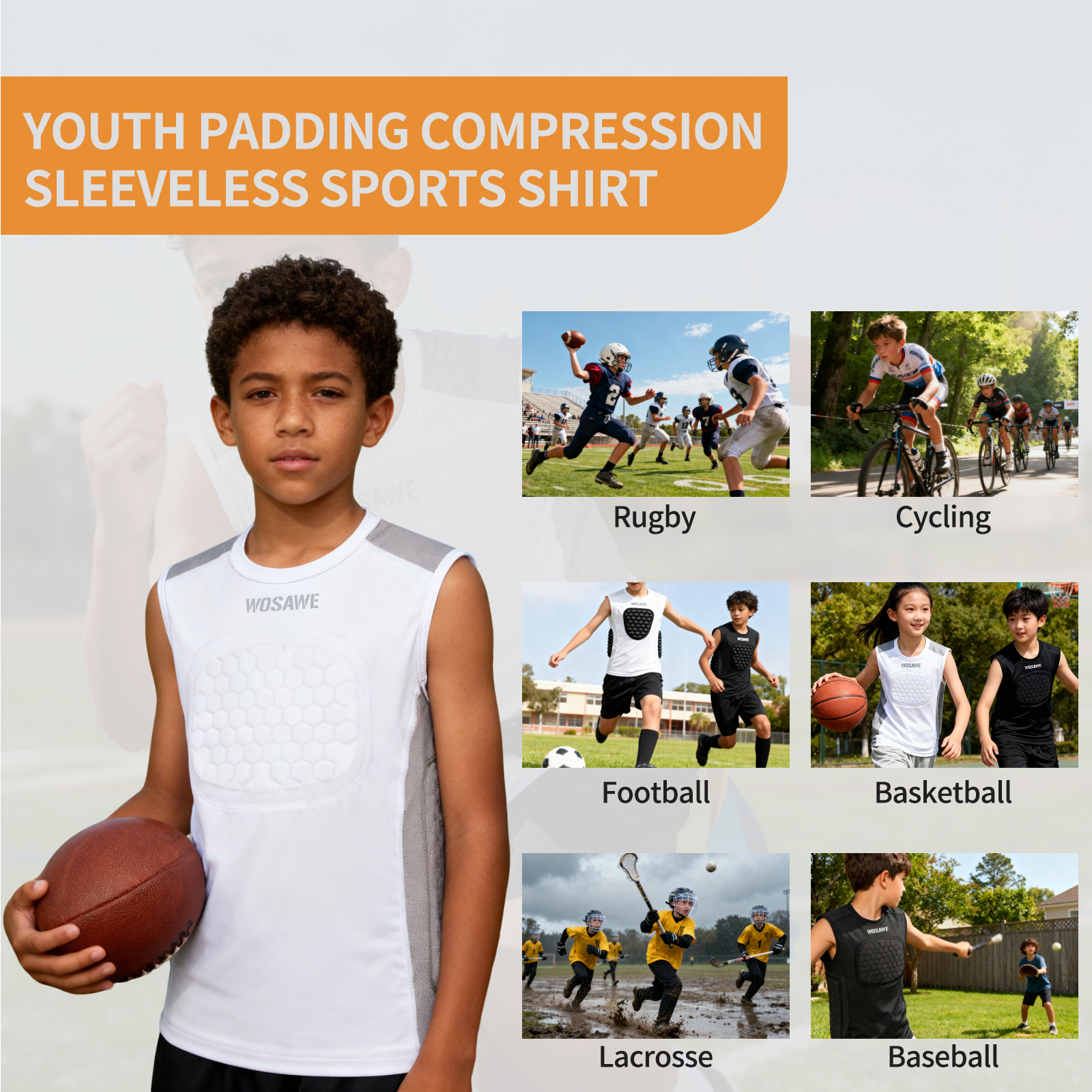WOSAWE Boys Youth Baseball Che – обзор и цена Sleeveless Undershirt