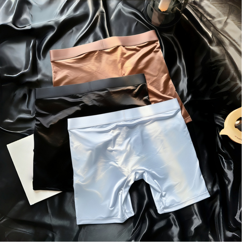Men's Shiny Glossy Ice Silk Lo – обзор и цена Long Leg Trunk Men