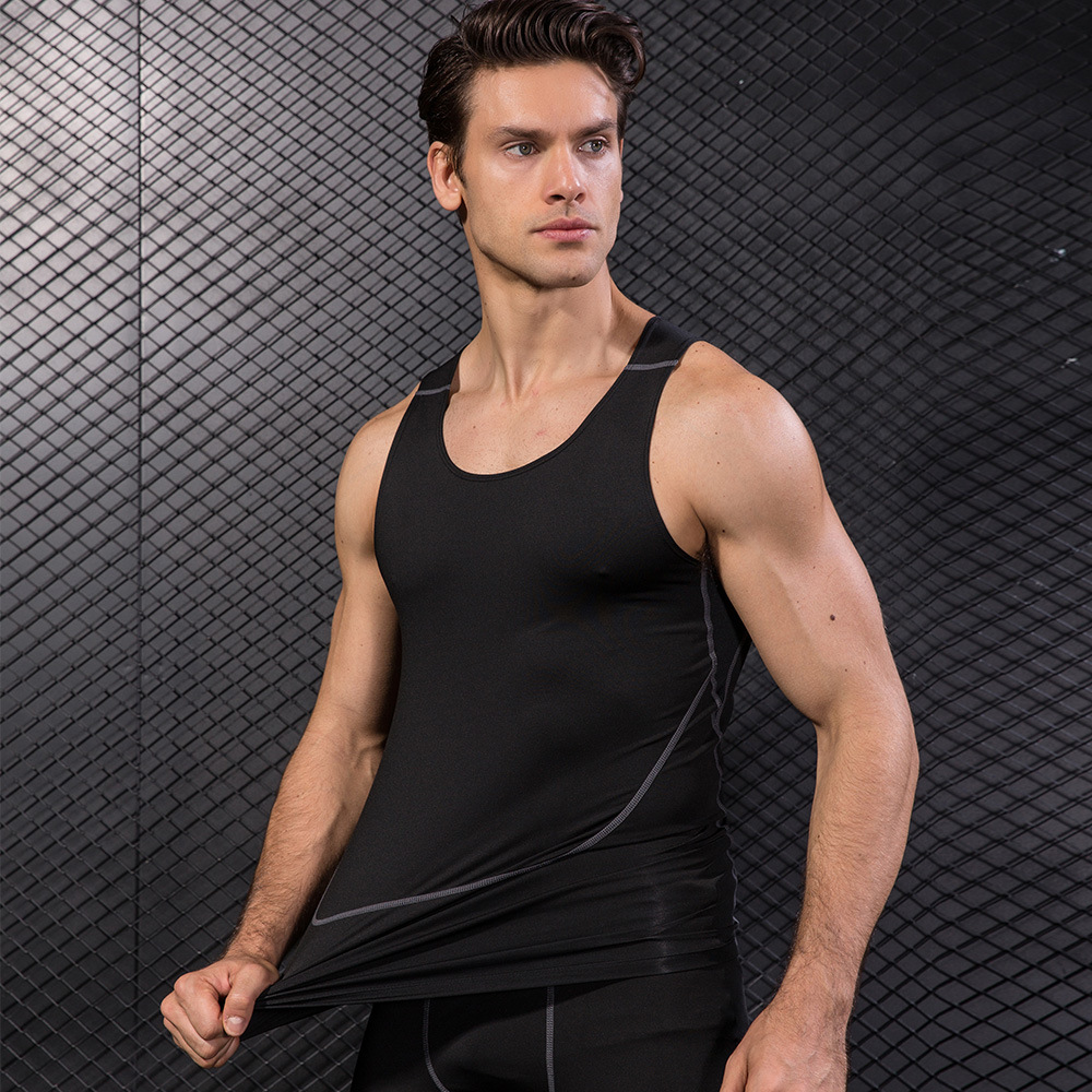 Men Black Sport Skinny Vest Ti – обзор и цена T Shirt Tight Fit