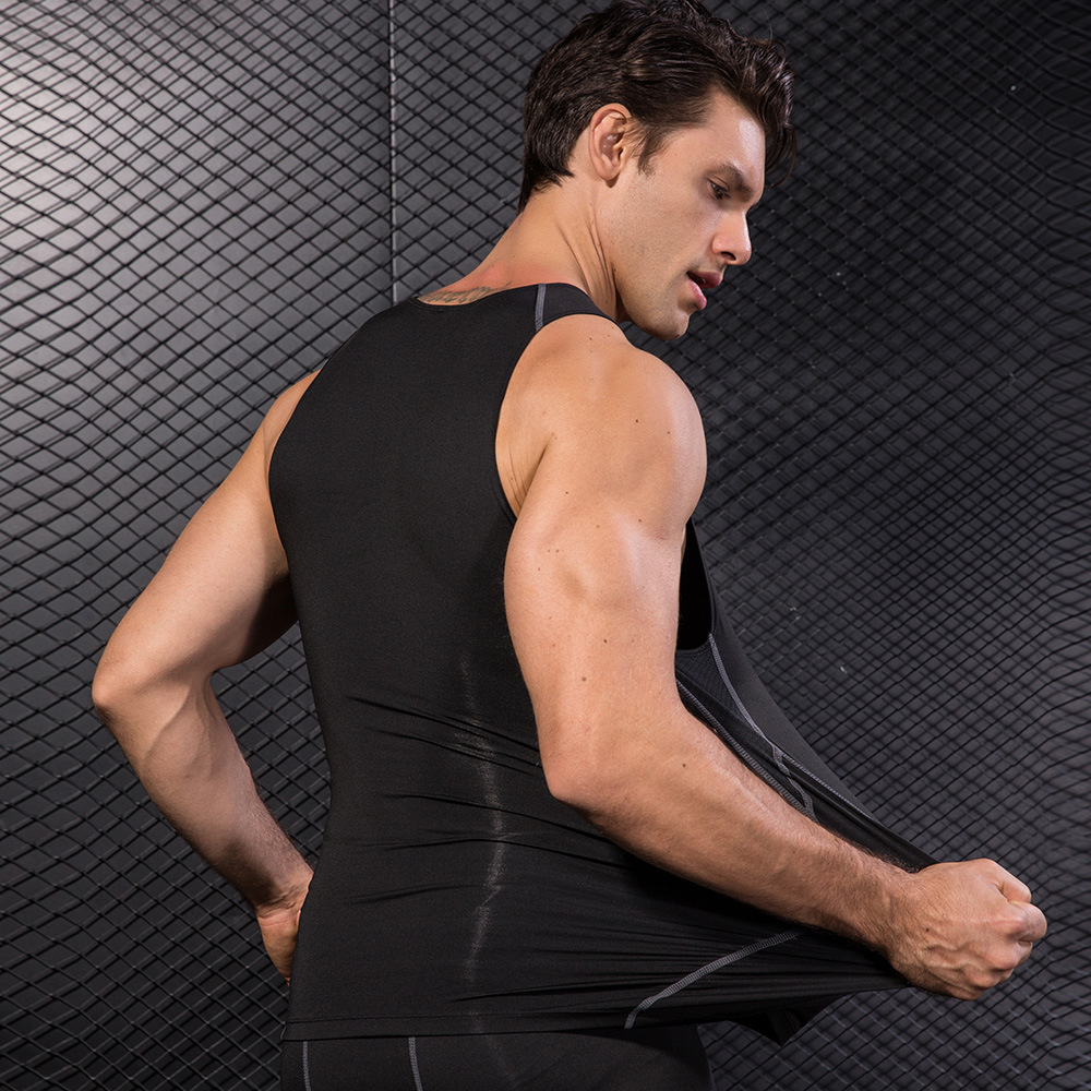 Men Black Sport Skinny Vest Ti – обзор и цена T Shirt Tight Fit