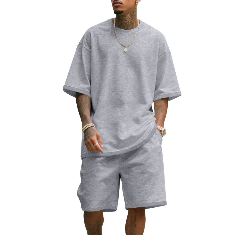 Men's Casual Two Piece Set Sum – обзор и цена T Shirt Tight Fit