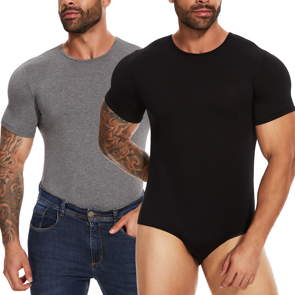 Short Sleeve Full Body Shaper  – обзор и цена Undershirt Crew Neck