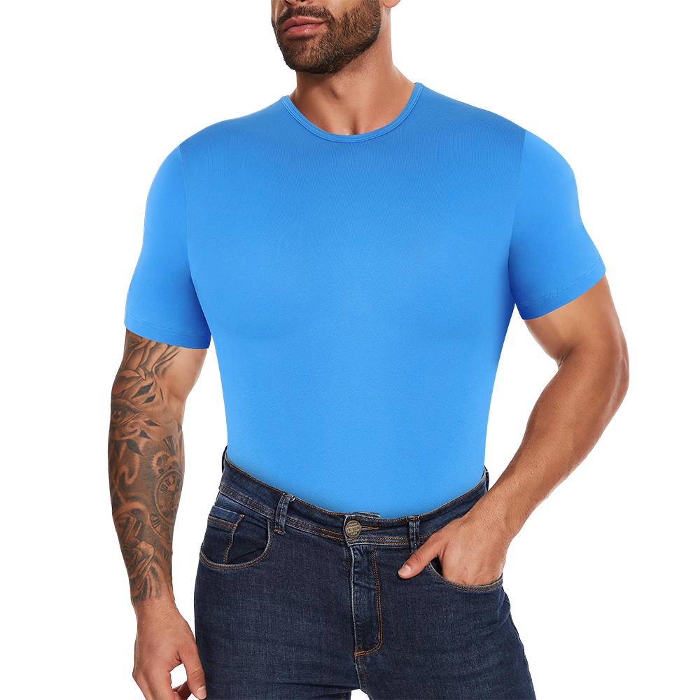 Short Sleeve Full Body Shaper  – обзор и цена Undershirt Crew Neck