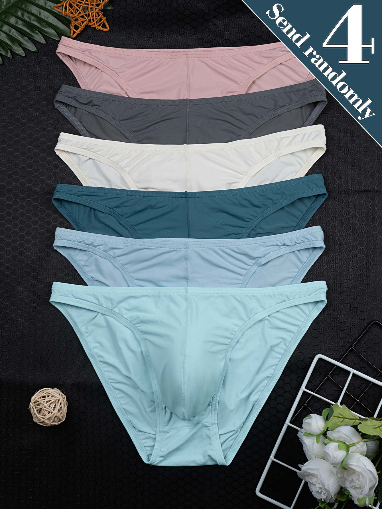 4-Pack Random Color Men's New  – обзор и цена Multi Pack Underwear