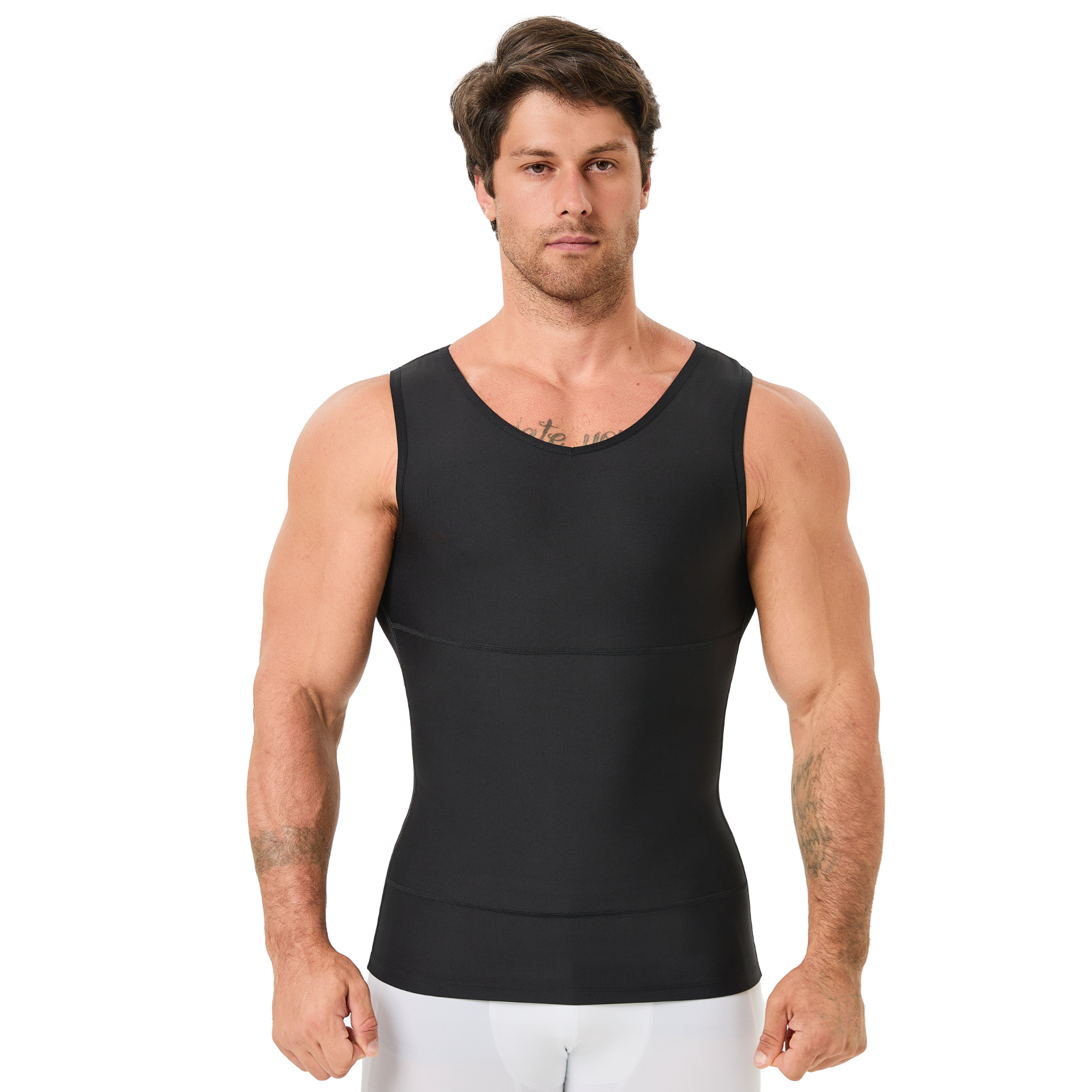 Men's V Neck Compression Shape – обзор и цена Undershirt Crew Neck