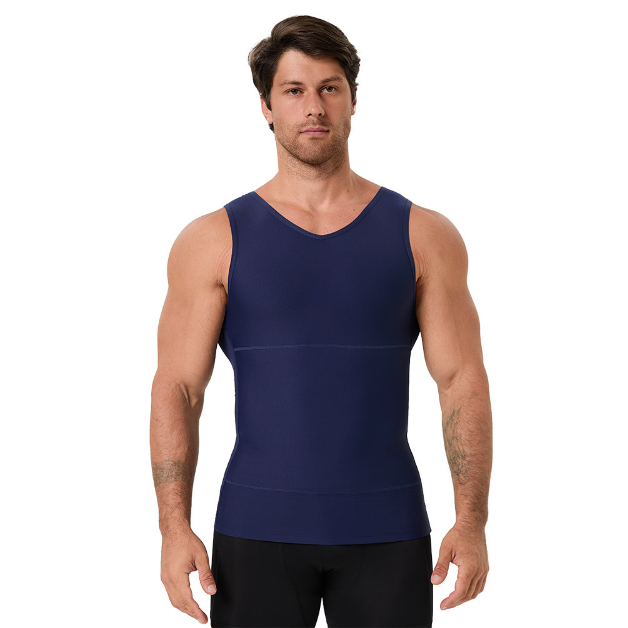 Men's V Neck Compression Shape – обзор и цена Undershirt Crew Neck