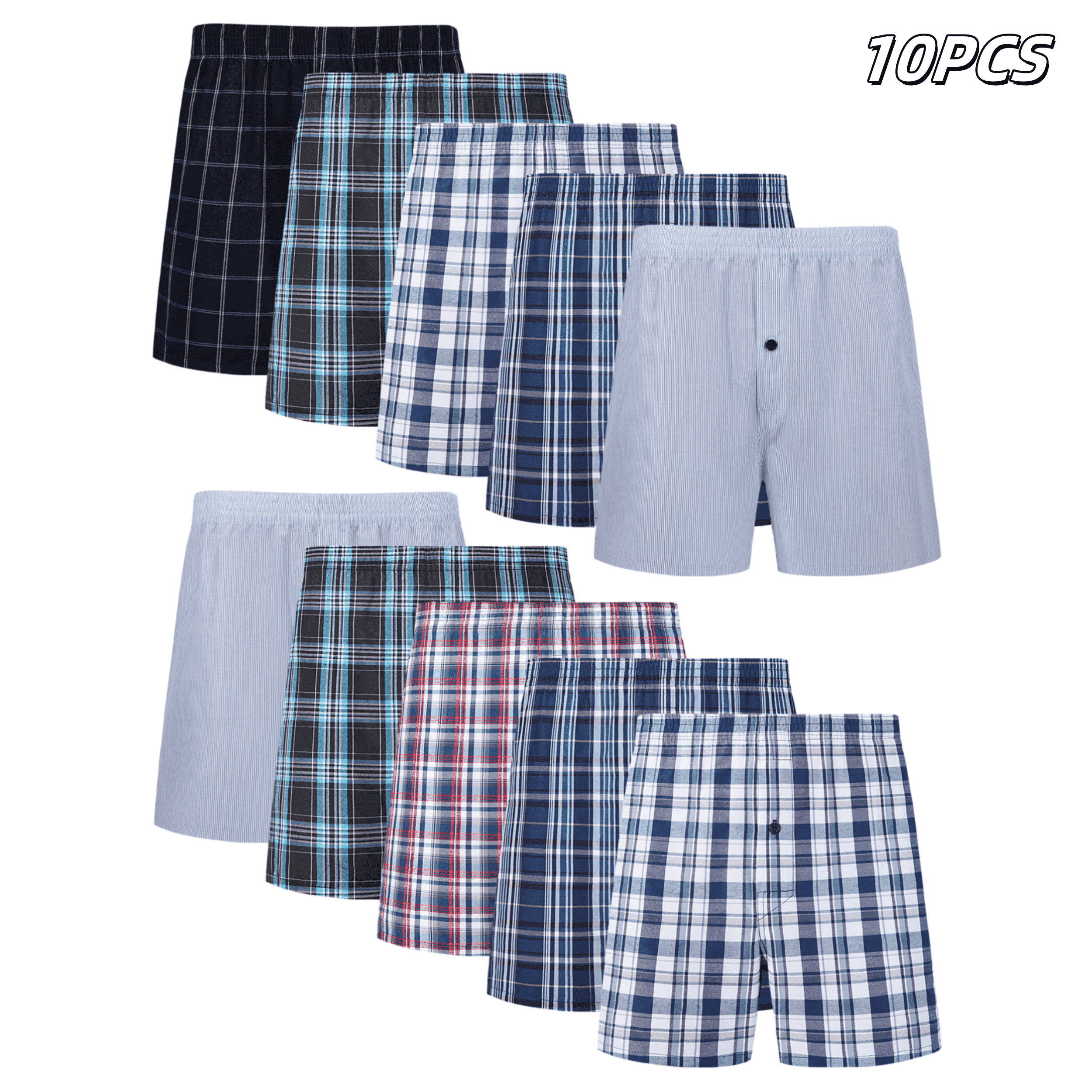 10pcs Men's Underwear Spring/S – обзор и цена Boxer Brief Pack Cotton