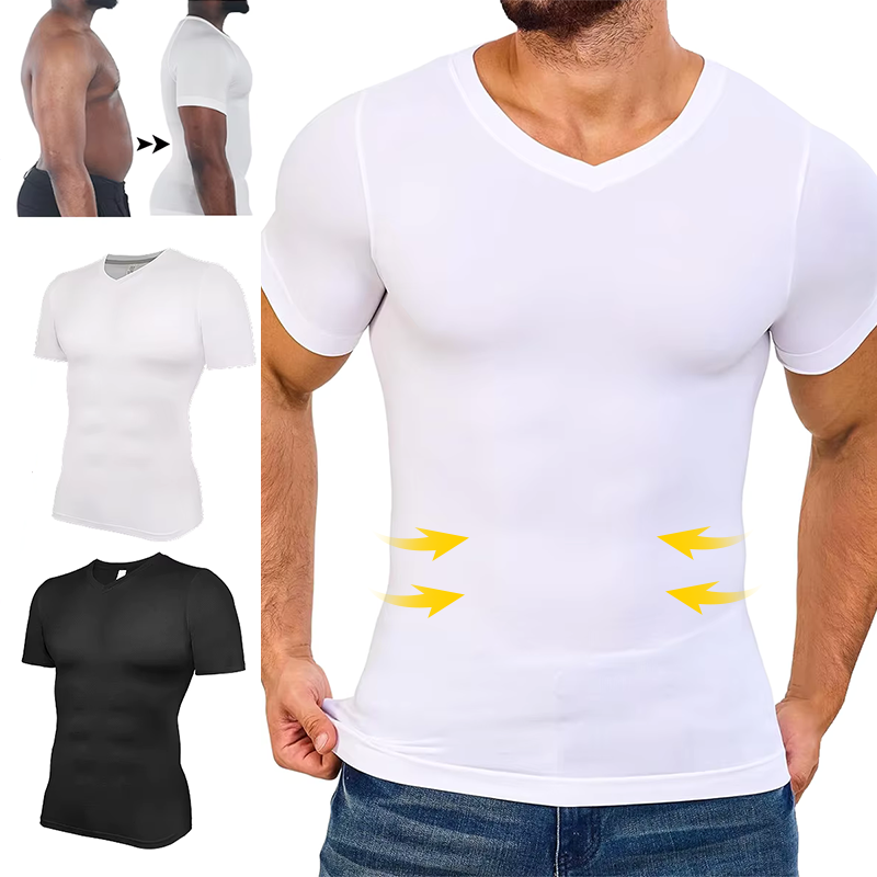 Men V Neck Compression Shirts  – обзор и цена Undershirt Crew Neck